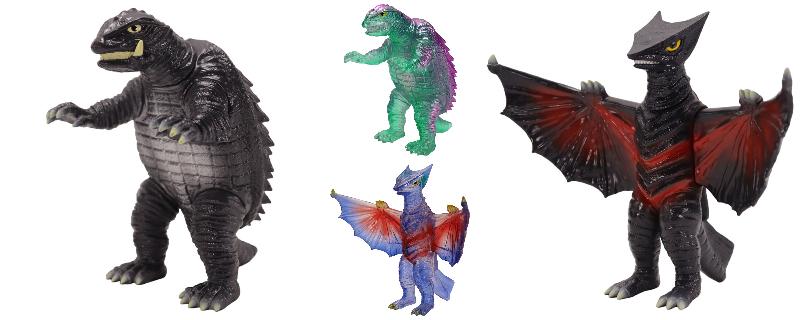 『大怪獣空中決戦 ガメラ対ギャオス』ミドルサイズシリーズ ガメラ 第9弾「ガメラ(1967) 」スタンダード＆レトログリーンクリア「ギャオス(1967)」スタンダード＆レトロブルークリア