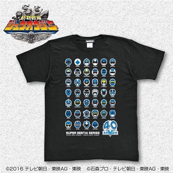スーパー戦隊シリーズ40作品記念　歴代ブルー　フェイスTシャツ