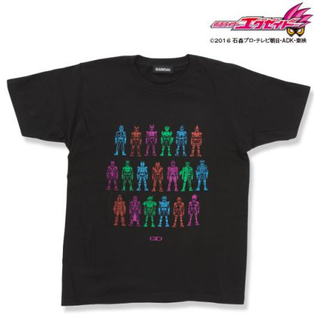 仮面ライダーエグゼイド＆平成仮面ライダー　ゲーマドライバーアイコン柄Tシャツ