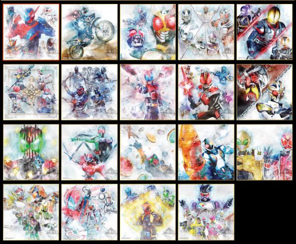 7 14発売 一番くじ 仮面ライダービルド 平成仮面ライダーコレクション がマジ最高 歴代平成ライダー19作品の色紙がヤベーイ
