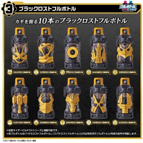 仮面ライダービルド DXラストパンドラパネルホワイト＆ラストパンドラパネルブラック＆ブラックロストフルボトルセット