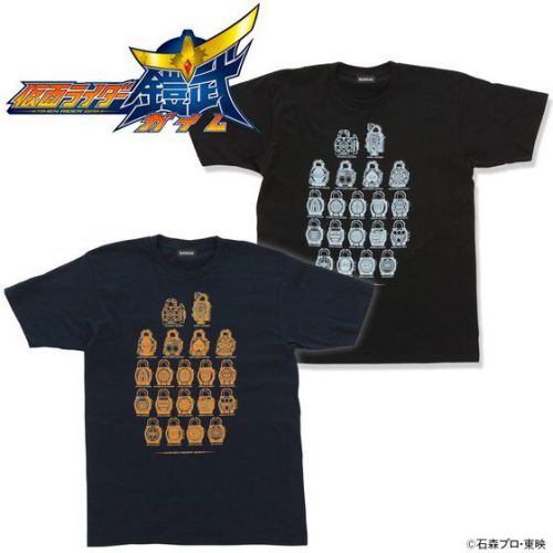 仮面ライダー鎧武　ロックシード柄Tシャツ