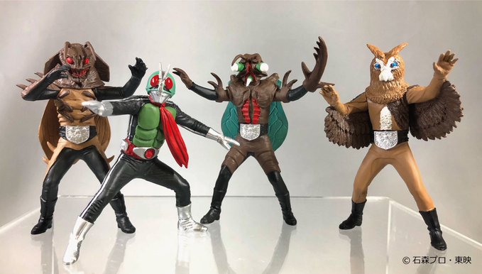 Hg仮面ライダーclassic弐 が1月発売 仮面ライダー 新1号 ゴキブリ男 フクロウ男 セミミンガの全4種 試作品画像が公開