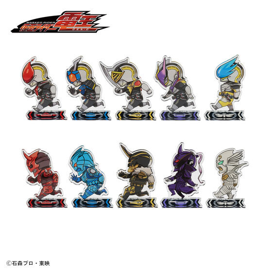 仮面ライダー電王 イマジンが 走るデフォルメシリーズ のグッズで登場 モモタロスたちがアクリルスタンド キーホルダー Tシャツに