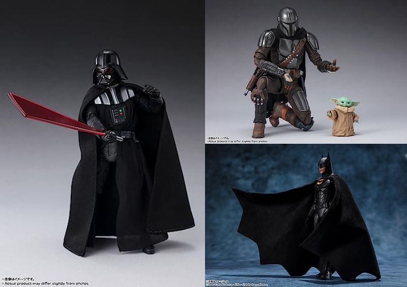 S.H.Figuarts ダース・ベイダー(STAR WARS: Obi-Wan Kenobi)、マンダロリアン＆グローグー(STAR WARS: The Mandalorian)、バットマン(ザ・フラッシュ)