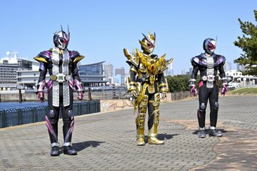 仮面ライダージオウⅡ 3枚 仮面ライダーガッチャード』第35話でジオウ3人とゼロワン3人が並び立つ