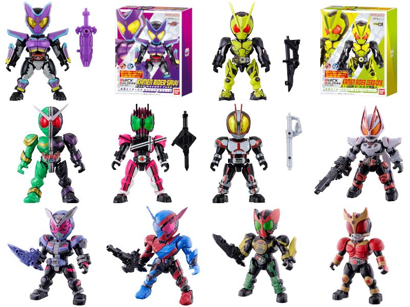 『仮面ライダー』新プラキット「クイックビルダーズ」始動！8/23発売：ガヴ、ゼロワン、W、ディケイド、ファイズ＆9/20発売：ギーツ、ジオウ、ビルド、オーズ、クウガ！
