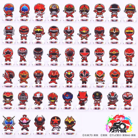 【新品】全スーパー戦隊展 限定アクスタ レッド4種セット 全4種セット】警察戦隊パトレンジャー アクリルスタンド 全