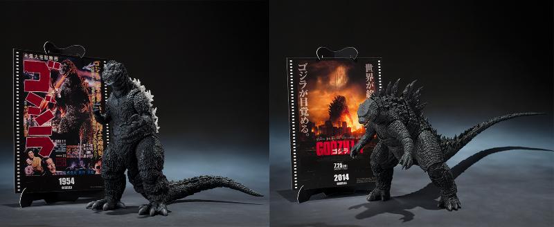 S.H.MonsterArts「ゴジラ (1954) 『ゴジラ』」「ゴジラ (2014) 『GODZILLA ゴジラ』」-Movie Graphic Plus-