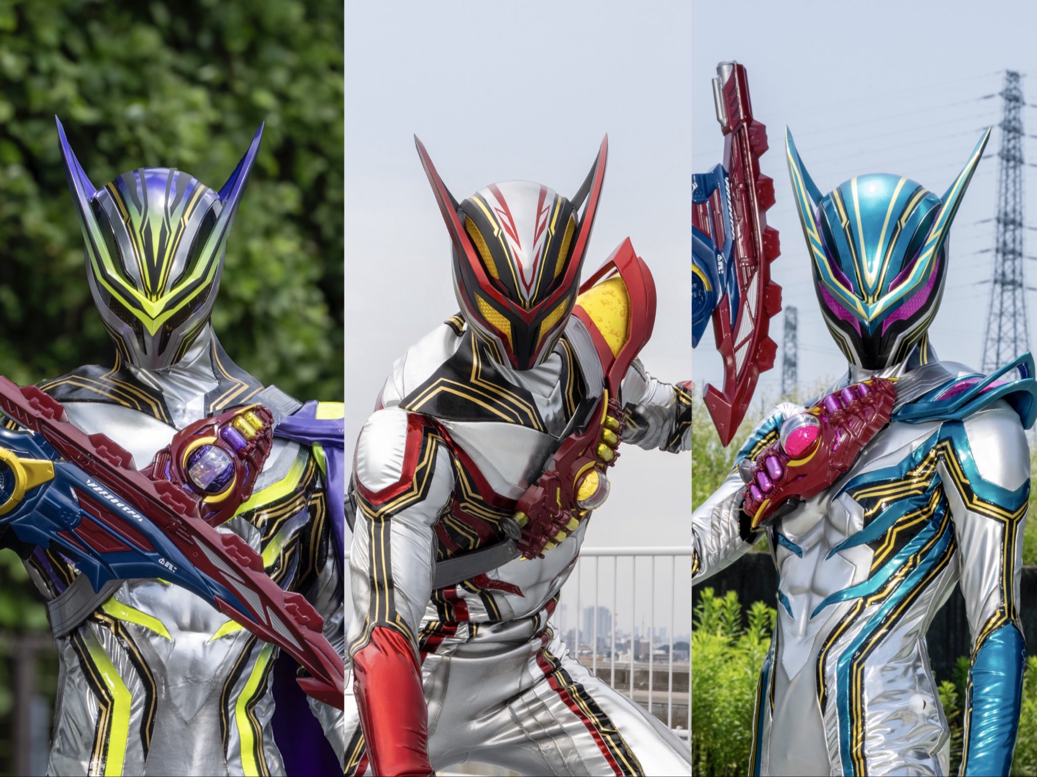 『仮面ライダーゼッツ』ロードに擬装するCODEエージェントの3人：スリー・玉城裕規さん、ファイブ：小柳心さん、シックス：平川結月さん