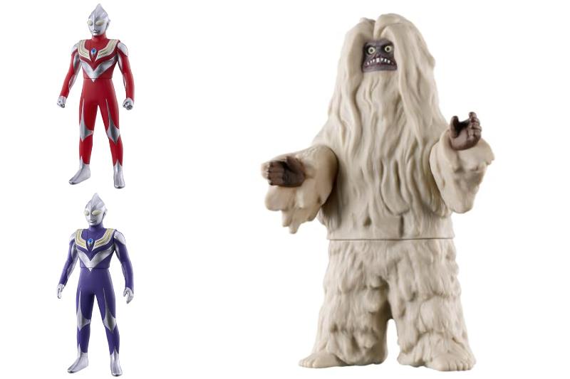 ウルトラヒーローシリーズ「116 ウルトラマンティガ パワータイプ」「117 ウルトラマンティガ スカイタイプ」、ウルトラ怪獣シリーズ「247 ウー」が4/4発売