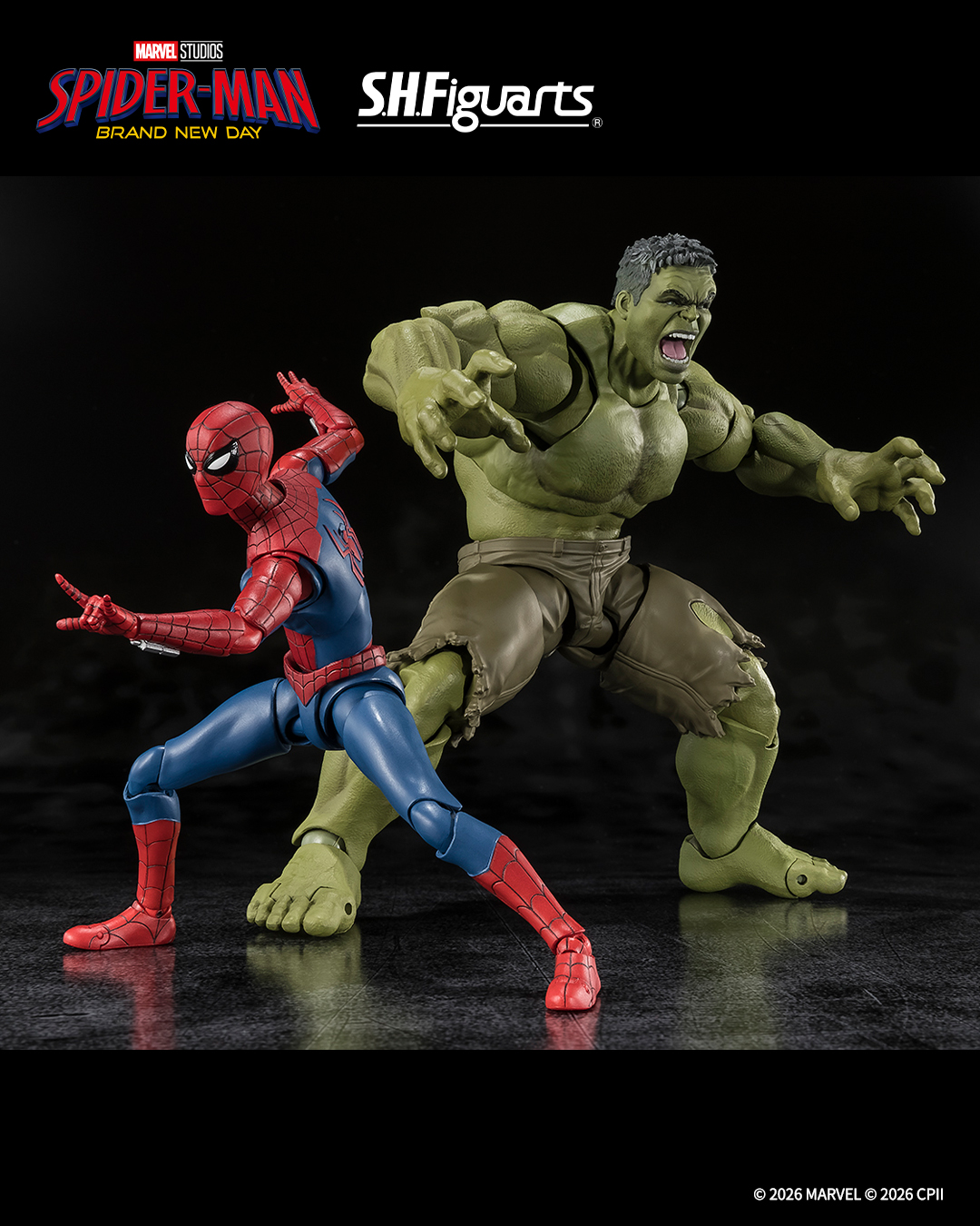 映画『スパイダーマン：ブランド・ニュー・デイ』「S.H.Figuarts スパイダーマン」「S.H.Figuarts ハルク」