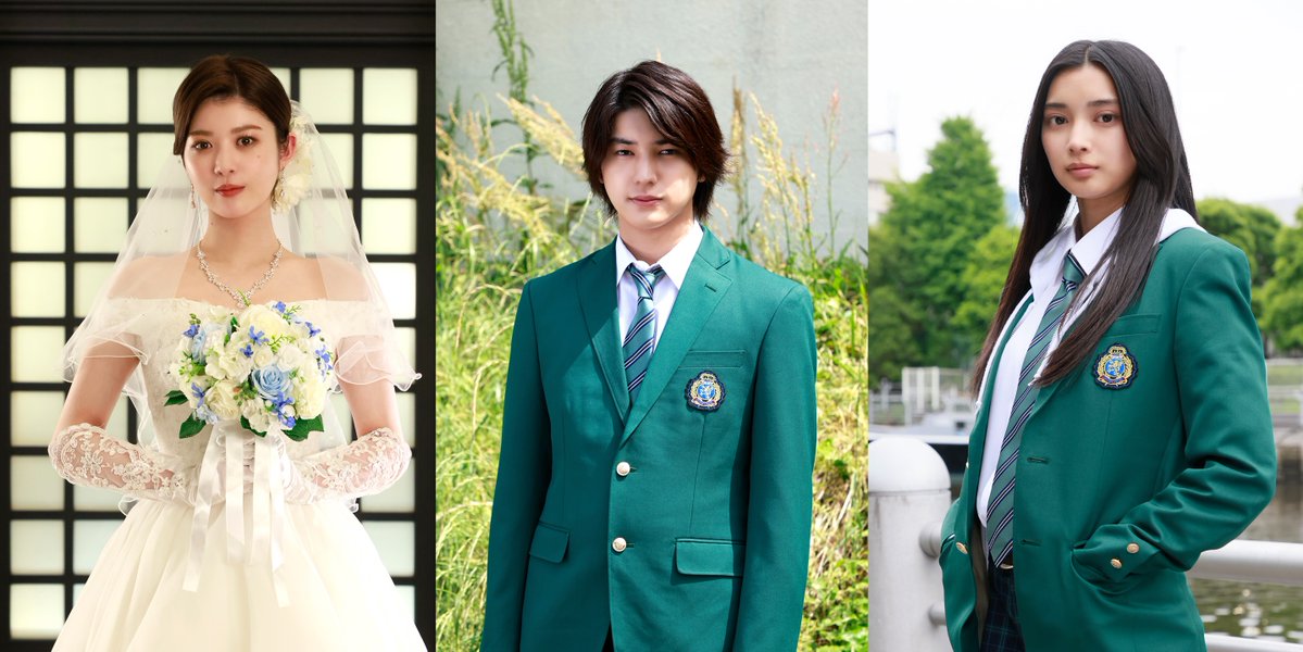 『仮面ライダーカブト20th 天を継ぐもの』加賀美結役：荒木飛羽さん、天道ヒカル役：小寺結花さん、ゴン役：馬場ふみかさん