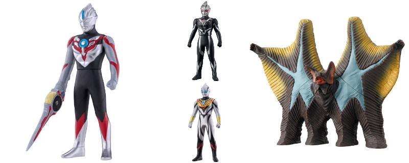 ウルトラヒーローシリーズ「119 ウルトラマンオーブ オーブオリジン オーブカリバーver.」「EX 闇戦士 ギルアーク」、ウルトラ怪獣シリーズ「EX イーヴィルトリガー」「249 ぺスター」