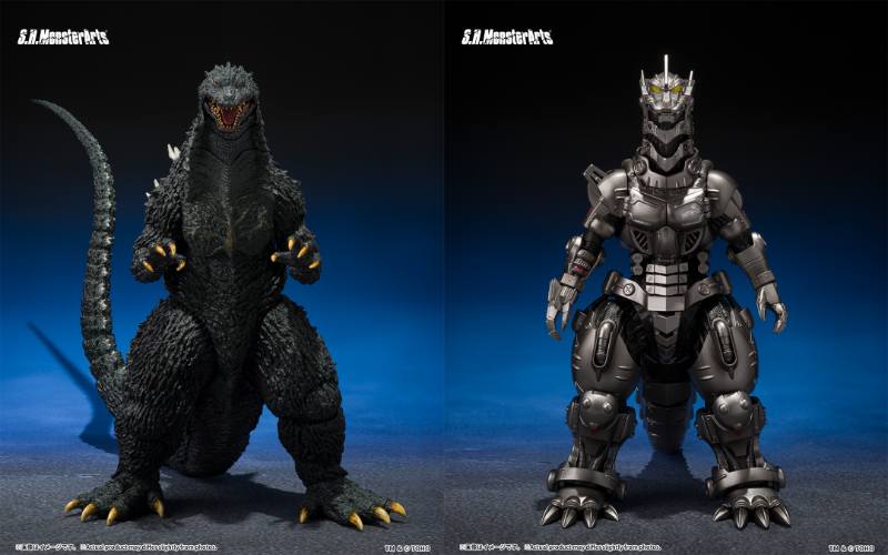 『ゴジラｘモスラｘメカゴジラ 東京SOS』S.H.MonsterArts「ゴジラ (2003)」「3式機龍（重武装型／高機動型）-Movie Graphic Plus-」